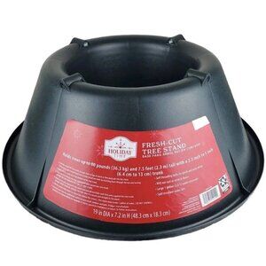 Holiday Time Fresh-Cut Christmas Heavy Duty Tree Stand Hold 80lb 7.5Ft Tall Tree